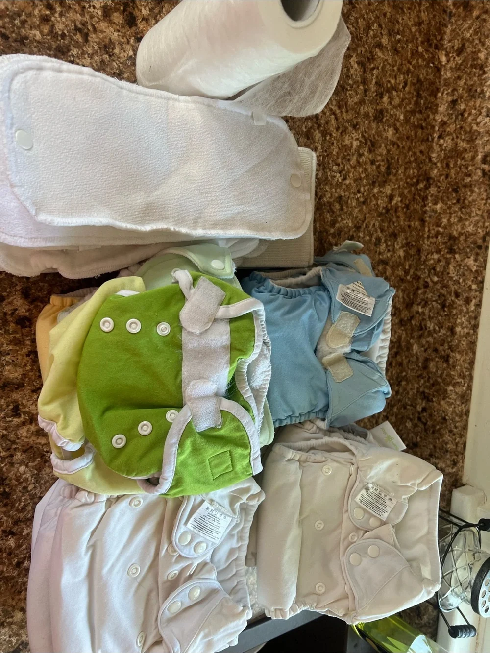 Adjustable Green & Light Green Cloth Diaper Covers for Kids